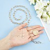 Aluminium Cable Chains/Paperclip Chains Eyeglasses Chains AJEW-AR0001-09G-3