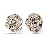 Brass Rhinestone Beads RB-H034-4-3