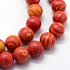 Synthetic Malachite Beads Strands X-G-I199-32-8mm-A-3