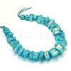 Electroplate Natural & Dyed Quartz Crystal Graduated Beads Strands G-L456-32B-2