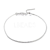 Rhodium Plated 925 Sterling Silver Twist Round Bangles BJEW-D037-01P-1