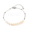 Natural Pearl Beaded Bracelet BJEW-JB06613-2