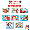 Gorgecraft 8 Sheets 8 Styles Christmas Themed PVC Static Stickers STIC-GF0001-15-2