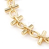 Brass Bar Link Chain Bracelets X-BJEW-JB06004-2