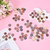 100Pcs 2-Hole Poplar Board Buttons BUTT-CY0001-14-7