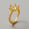 Adjustable Brass Ring Findings KK-WH0062-40G-1