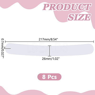 Plastic Collar Stays for Men's Dress Shirts AJEW-HY0003-21C-1
