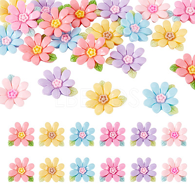 20pcs Opaque Resin Cabochons RESI-TADJ0001-08B-1