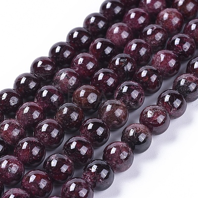 Natural Garnet Beads Strands X-G-J376-37-8mm-1