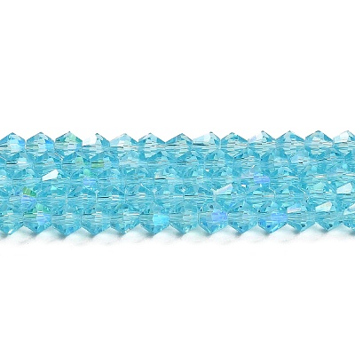 Transparent Electroplate Glass Beads Strands LS-EGLA-A039-T2mm-L20-1