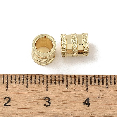 Rack Plating Brass European Beads KK-S366-18G-1