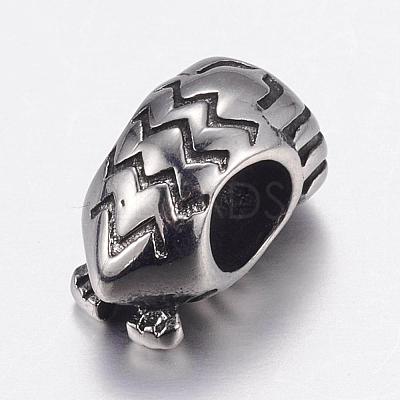 304 Stainless Steel European Beads STAS-P173-078AS-1