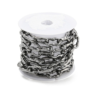 Alloy Twist Oval Link Chains LCHA-K001-04P-1