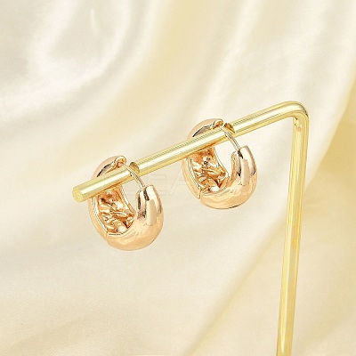 Brass Hoop Earrings for Women EJEW-U041-02G-1