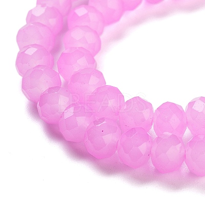 Baking Paint Imitation Jade Glass Bead Strands X-DGLA-A034-J6MM-A49-1