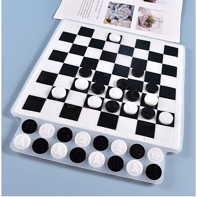 Chess Pieces & Chessboard Silicone Molds DIY-J003-04-1