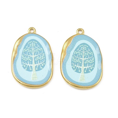 Printed 304 Stainless Steel Pendants STAS-C158-14G-01-1