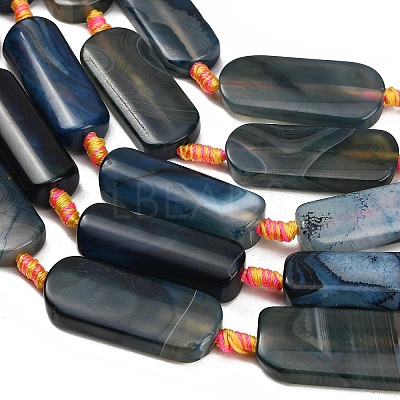 Dyed & Heated Natural Banded Agate Beads Strands GG-CBAB9C6-D01-01-1