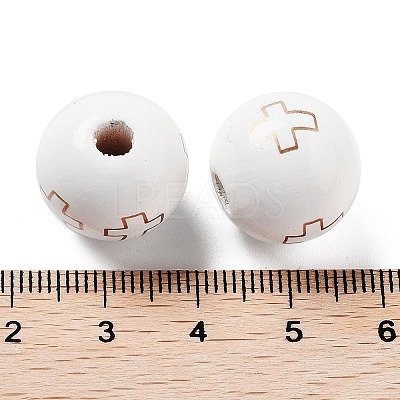 Wood European Beads WOOD-M011-08-1