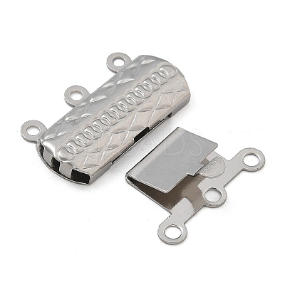 304 Stainless Steel Box Clasps STAS-M084-02A-P-1