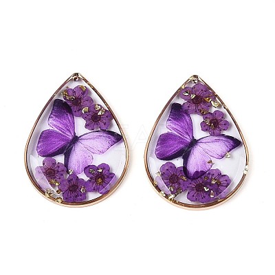Transparent Epoxy Resin Pendants RESI-T059-20A-1