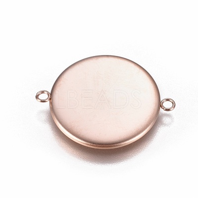 Ion Plating(IP) 304 Stainless Steel Cabochon Connector Settings STAS-G127-14-20mm-RG-1