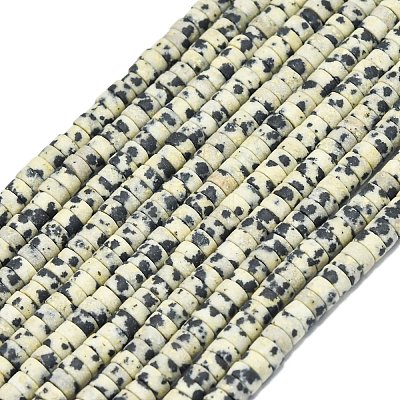 Natural Dalmatian Jasper Beads Strands G-P575-B03-4x2mm-1