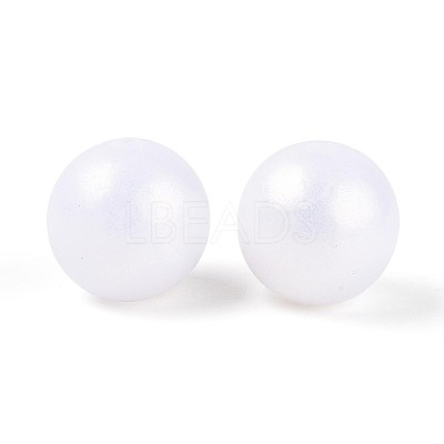 Rubberized Style Rainbow Opaque Acrylic Beads MACR-T010-14mm-08-01-1