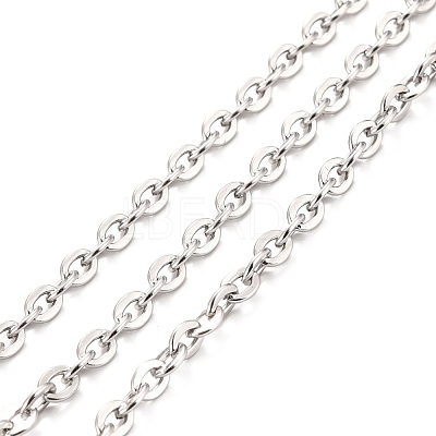 Tarnish Resistant 304 Stainless Steel Cable Chains CHS-K016-01P-1