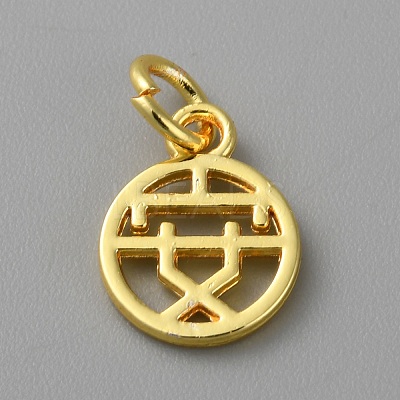 Alloy Pendants with Chinese Characters LS-FIND-WH0159-63G-20-1