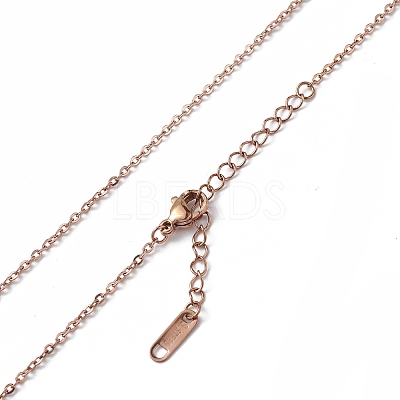 Ion Plating(IP) 304 Stainless Steel Cable Chain Necklace for Men Women NJEW-K245-014C-1