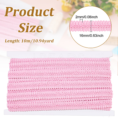 Polyester Braided Lace Trim OCOR-WH0074-92F-1