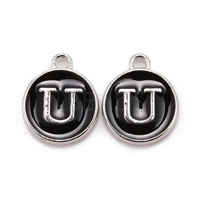 Platinum Plated Alloy Charms X-ENAM-S118-02U-P-1