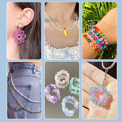 180g 12 Colors Glass Seed Beads SEED-TA0001-35-1