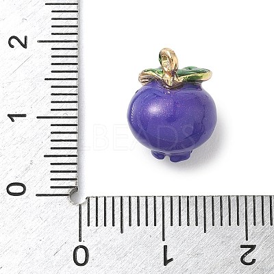 Fruit Theme Alloy Enamel Pendants PALLOY-P314-01A-G-1