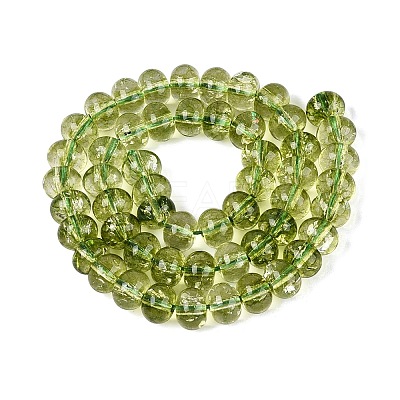 Crackle Transparent Glass Beads Strands GLAA-N074-02B-01-1