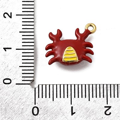 304 Stainless Steel Enamel Pendants STAS-I355-11G-07-1