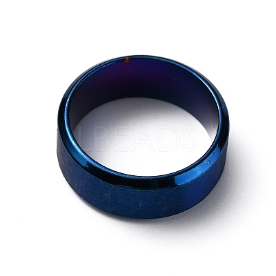 201 Stainless Steel Wide Band Finger Rings for Women Men RJEW-WH0009-13D-BU-1