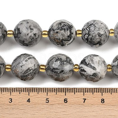 Natural Map Stone Beads Strands G-C249-A05-16mm-1