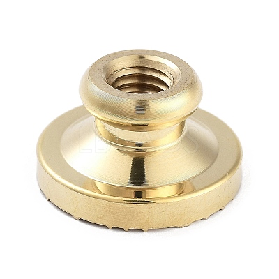 Texture Theme Roung Brass Stamp Head LS-AJEW-M036-06F-G-1