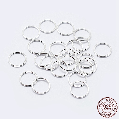 925 Sterling Silver Soldered Closed Jump Rings STER-F036-03S-0.8x6-1