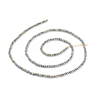 Electroplate Glass Beads Strands EGLA-F149-FP-09-1
