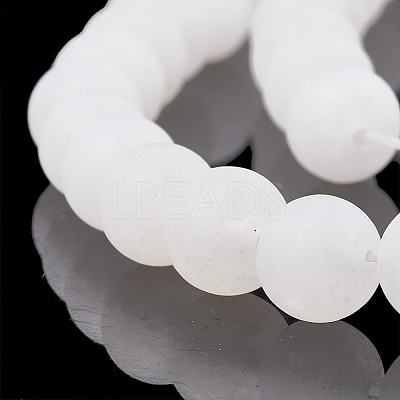 Natural White Jade Beads Strands LS-G-T106-322-1