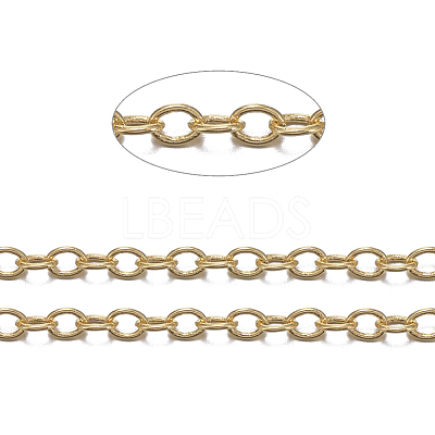 Brass Cable Chains X-CHC-034Y-G-1