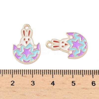 Easter Alloy Enamel Pendants ENAM-I055-01KCG-09-1