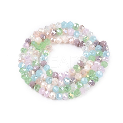 Electroplate Glass Beads Strands X-GLAA-T023-B16-02-1