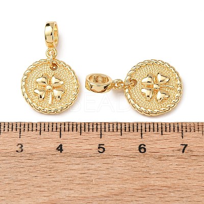 Brass European Dangle Charms KK-H278-01G-04-1