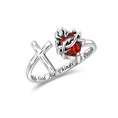 Adjustable Zinc Alloy and Rhinestone Cuff Open Rings FS-WG77EFF-01-1