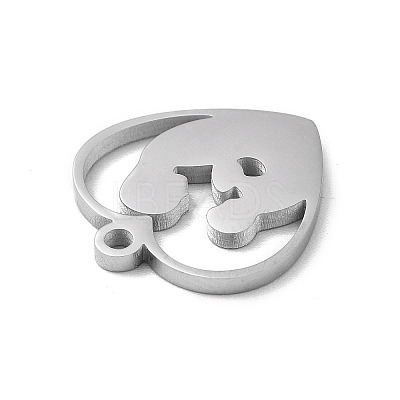 Non-Tarnish Mother's Day Theme 304 Stainless Steel Pendants STAS-E171-03P-08-1