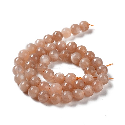 Round Natural Sunstone Beads Strands X-G-F222-33-8mm-1-1